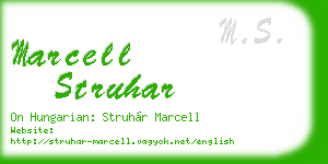 marcell struhar business card